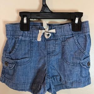 Linen-like jean style kids shorts